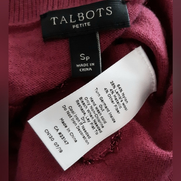 Talbots Lambswool Metallic Sweater - Picture 4 of 4